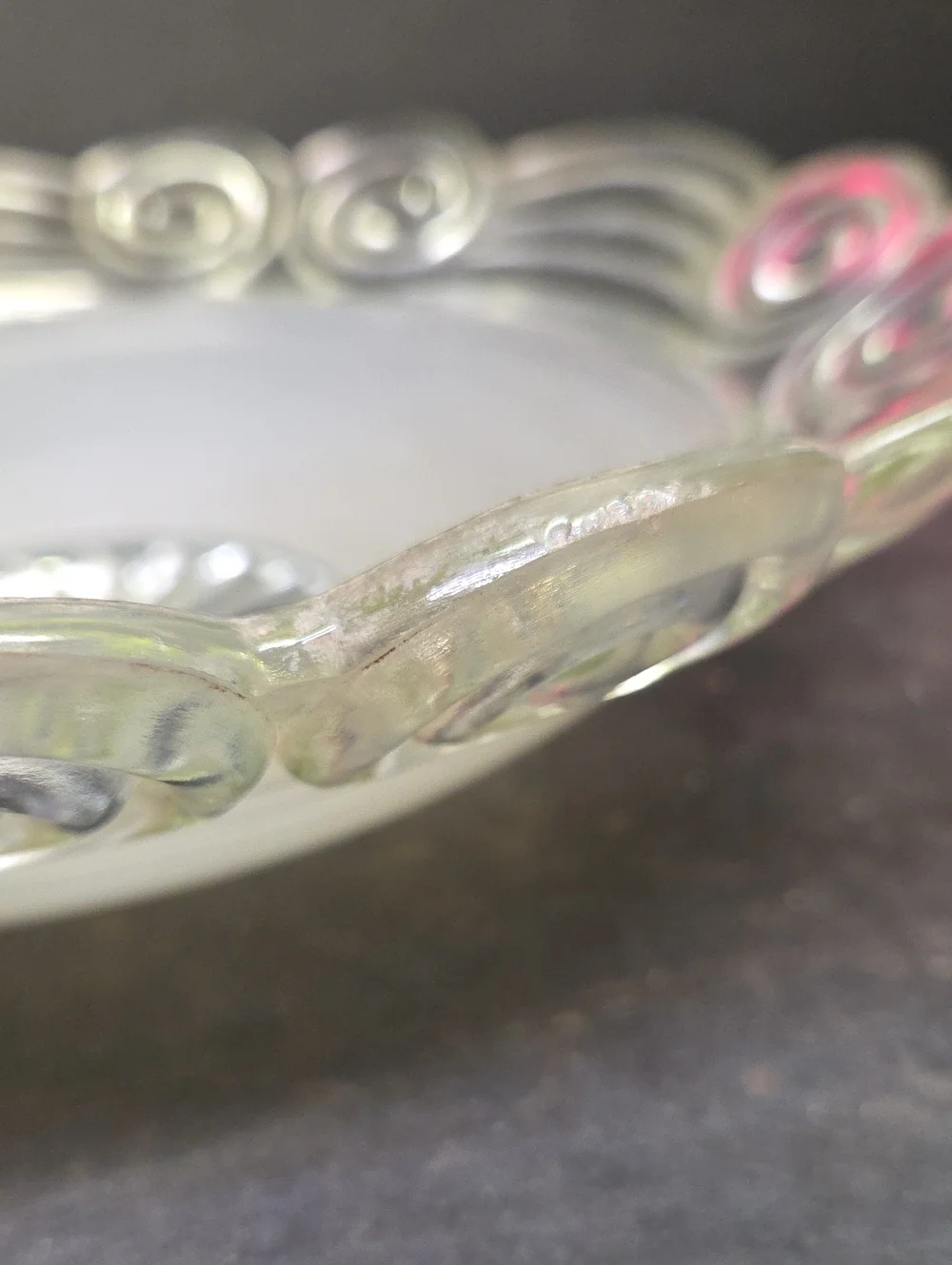 vintage Art Deco glass ceiling light shade